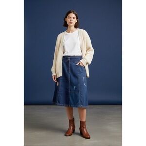 OILILY embroidered denim skirt Size 38
